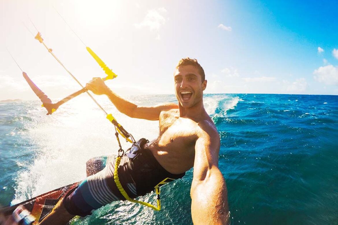 man kite surfing maui-oceans